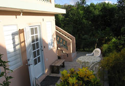 Vieques PR villa rental: Casa Panchita patio sitting area