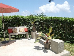 Vieques PR villa rental: Hilltop Hacienda outdoor dining