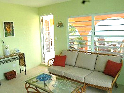 Vieques PR villa rental: Hilltop Hacienda indoor living room